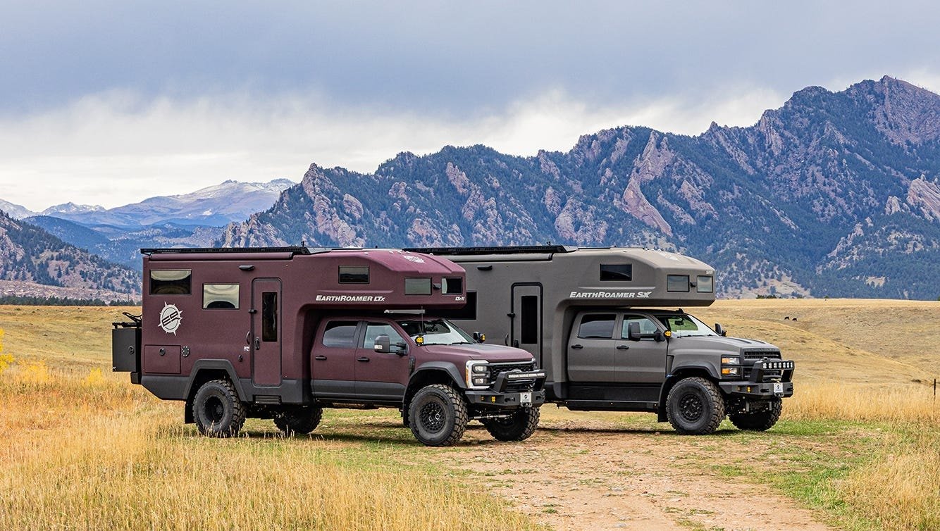 EarthRoamer LTx 2026 och EarthRoamer SX 2.0 2027 i terrängen