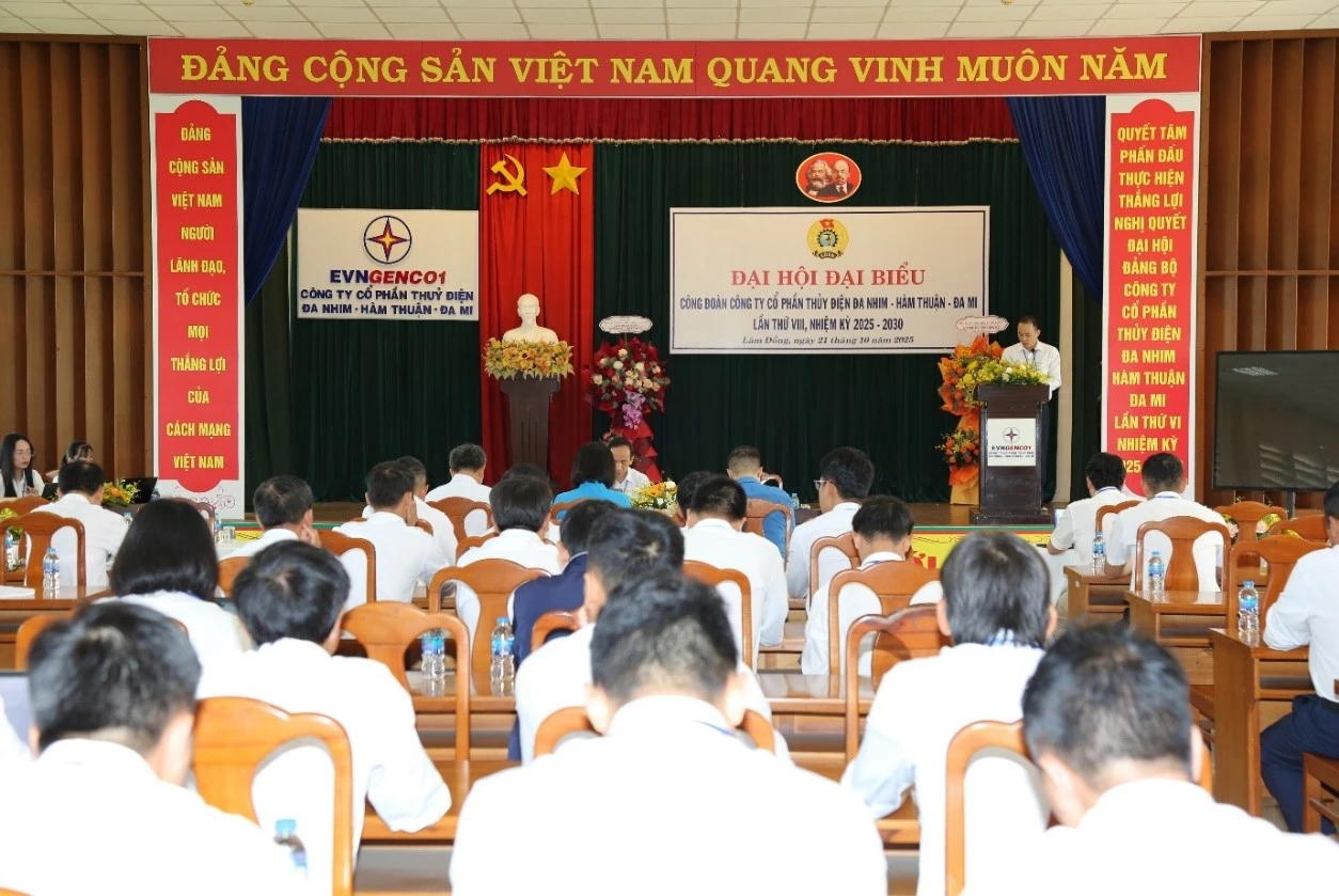 The 8th Congress of Delegates of the Trade Union of Da Nhim - Ham Thuan - Da Mi Hydropower Joint Stock Company, term 2025 - 2030