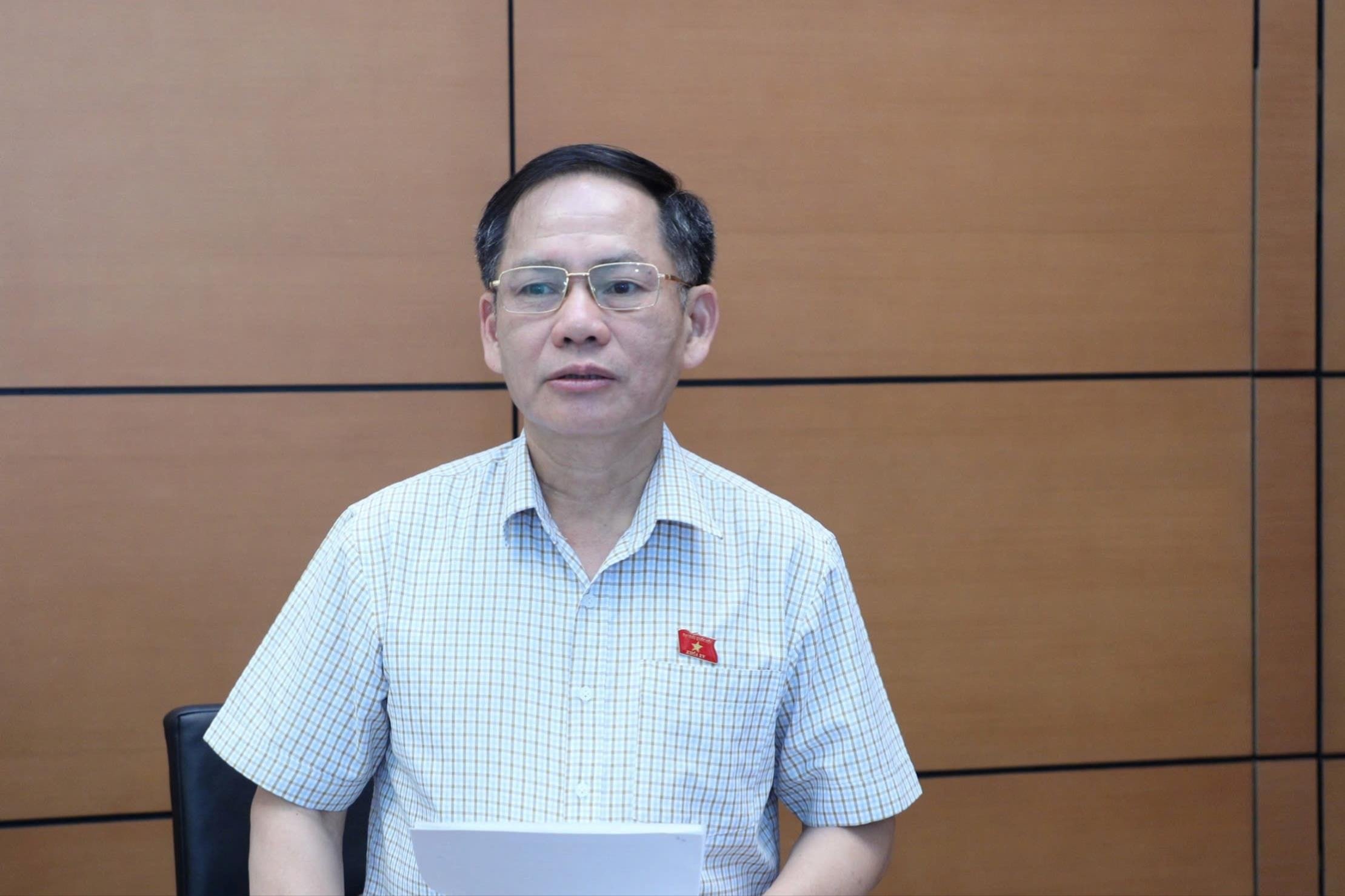 Vorbește deputatul Adunării Naționale Tran Dinh Gia (Ha Tinh). Foto: Khanh Duy