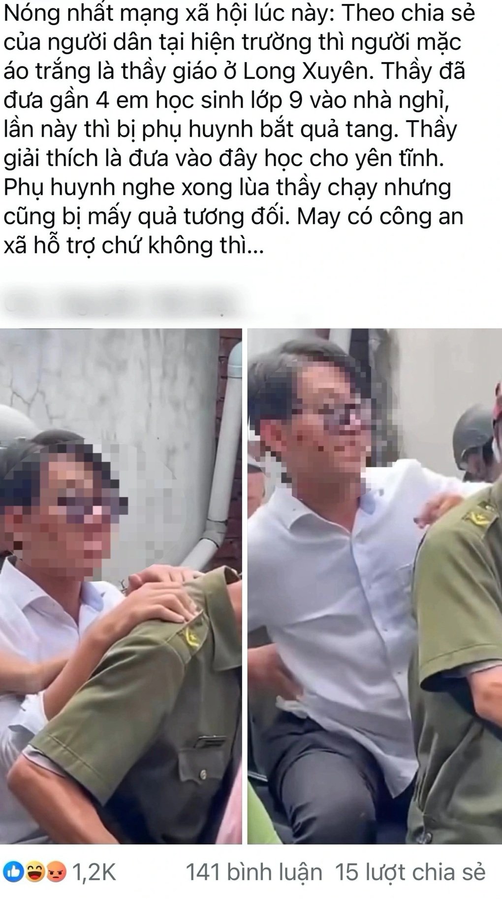Xác minh thông tin tố thầy giáo đưa học sinh lớp 9 vào nhà nghỉ - 1