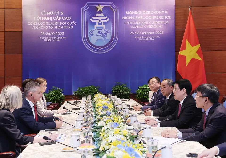 Chủ tịch nước Lương Cường tiếp đồng Bộ trưởng về Ngoại giao và Thương mại Australia - Ảnh 2.