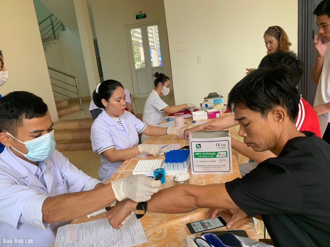 Un gran número de personas y jóvenes participaron en la donación voluntaria de sangre en 2025 con el tema 
