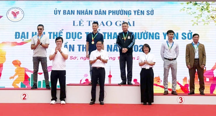 Yen So Ward: ເປີດກອງປະຊຸມໃຫຍ່ກິລາຄັ້ງທີ 1 ປີ 2025 - ຮູບທີ 4. Phường Yên Sở: Khai mạc Đại hội Thể dục thể thao lần thứ I năm 2025- Ảnh 4.