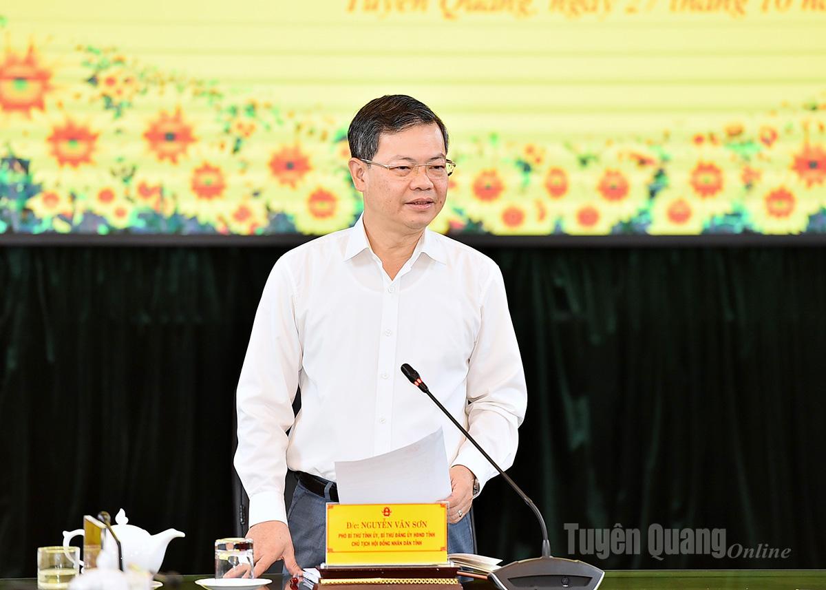 Comrade Nguyen Van Son, Deputy Secretary of the Provincial Party Committee, Chairman of the Provincial People's Council delivered a concluding speech at the meeting.