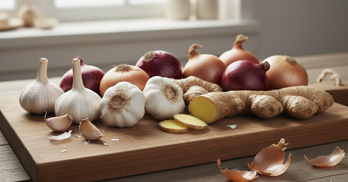 Chuyên gia chỉ cách ăn tỏi, hành tây và gừng sống tốt nhất