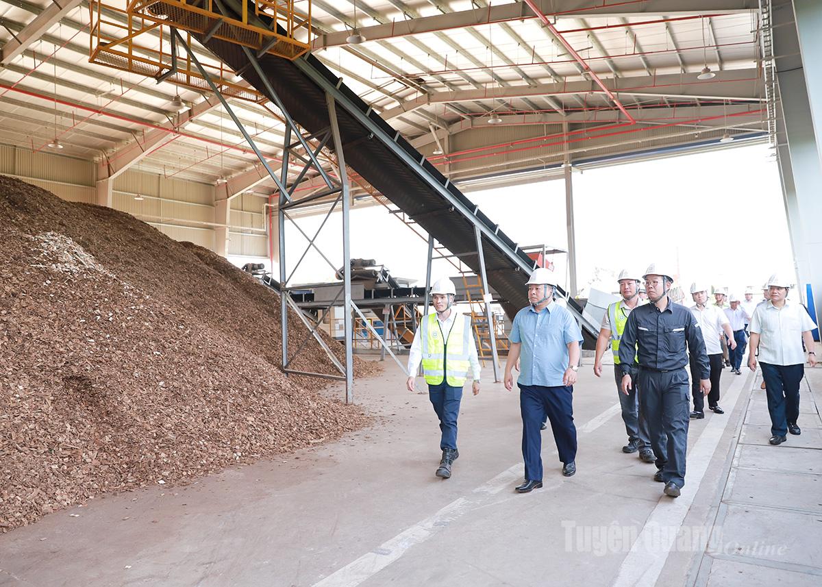 Ordföranden för provinsens folkkommitté, Phan Huy Ngoc, besökte Erex biomassfabrik.