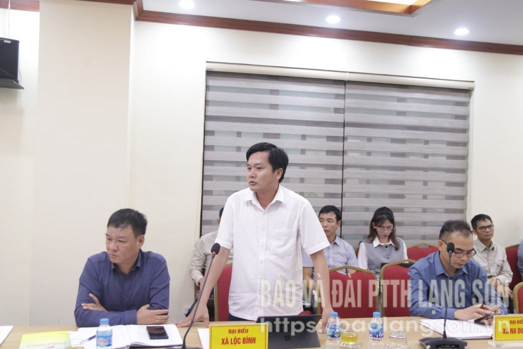 Lãnh đạo xã Lộc Bình phát biểu tại buổi kiểm tra