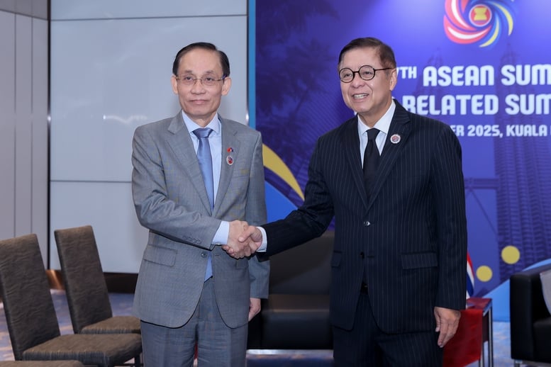 Bộ trưởng Ngoại giao Lê Hoài Trung tiếp xúc song phương nhân dịp tham dự Hội nghị cấp cao ASEAN lần thứ 47 và các hội nghị cấp cao liên quan- Ảnh 2.