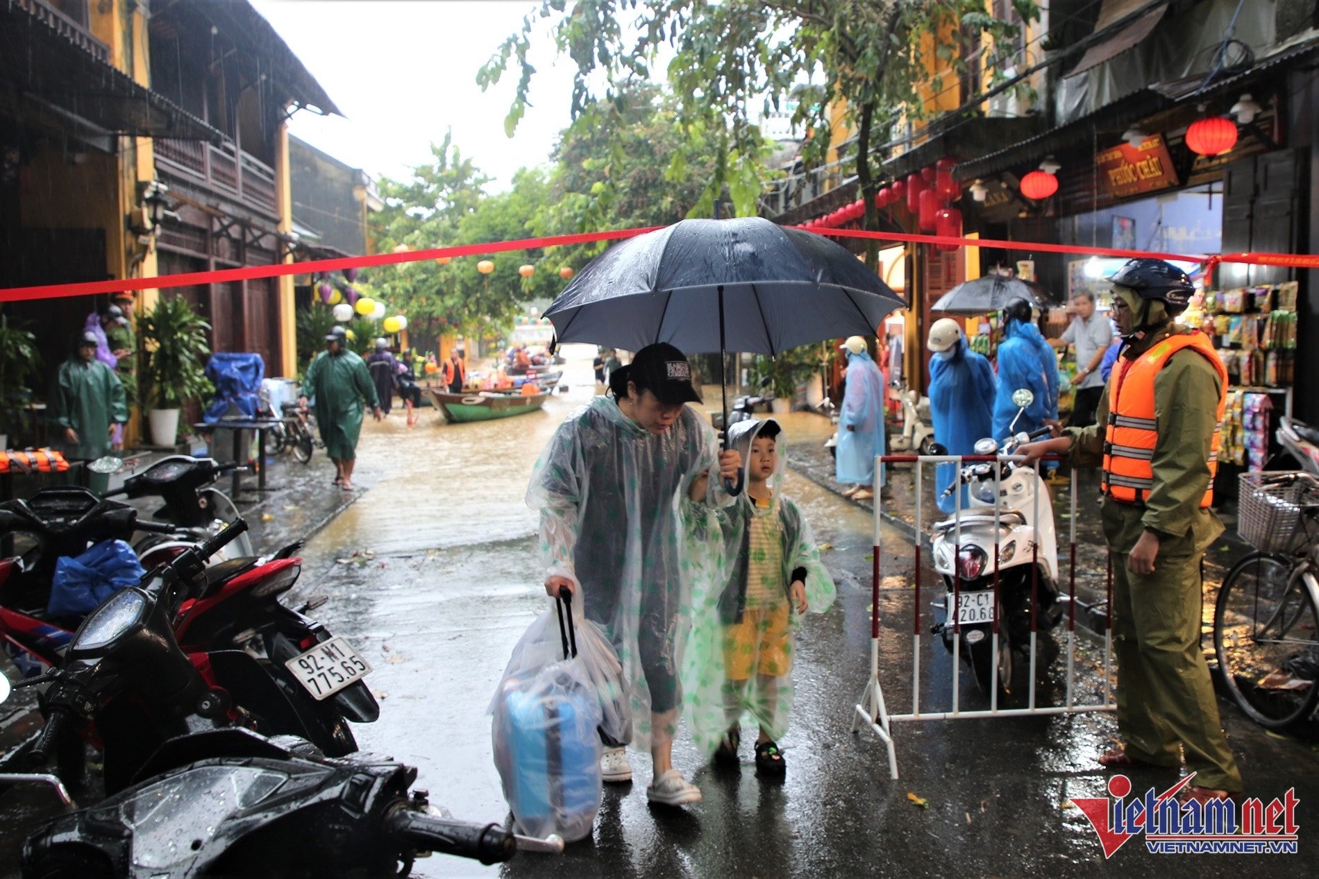 Authorities are on duty in flooded areas to ensure safety.