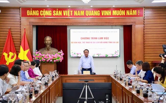 Främjar kulturell identitet och turismresurser för att Gia Lai ska kunna utvecklas snabbare och mer hållbart - Foto 1. Phát huy bản sắc văn hóa và tài nguyên du lịch để Gia Lai phát triển nhanh, bền vững hơn nữa - Ảnh 1.