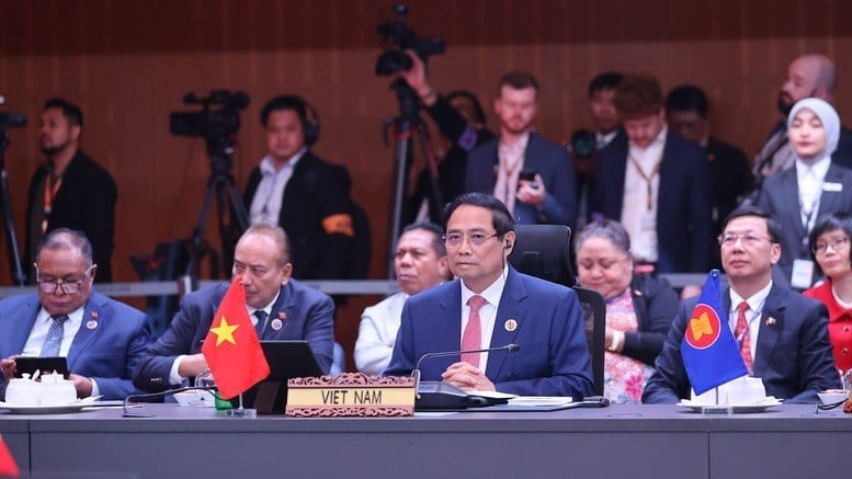 Thủ tướng Chính phủ Phạm Minh Chính tham dự Hội nghị Cấp cao Kỷ niệm 50 năm quan hệ ASEAN-New Zealand. (Ảnh: NHẬT BẮC/VGP)