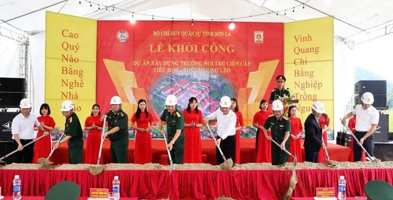Lễ khởi công xây dựng Trường nội trú liên cấp Tiểu học, Trung học cơ sở xã Mường Lèo