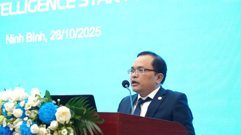 Na forum przemawiał pan Tran Anh Tu, zastępca dyrektora Departamentu Przemysłu Informatycznego Ministerstwa Nauki i Technologii. (Zdjęcie: TL)
