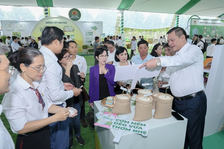 Loc Troi urychluje inovace a vytváří zelené zemědělské hodnotové řetězce z Mini Expo 2025 - Foto 3. Lộc Trời tăng tốc đổi mới, kiến tạo chuỗi giá trị nông nghiệp xanh từ Mini Expo 2025- Ảnh 3.