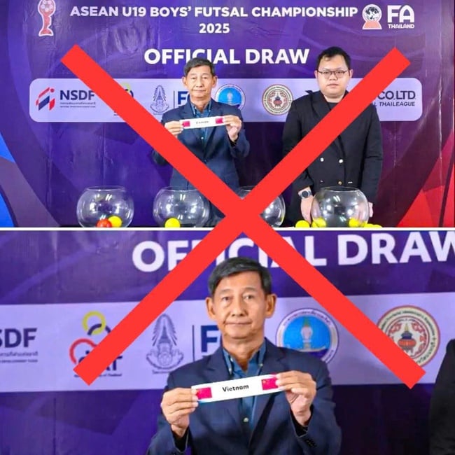 VFF gửi văn bản tới AFF yêu cầu làm rõ sự cố hiển thị sai quốc kỳ Việt Nam tại lễ bốc thăm Giải futsal U19 & U16 Đông Nam Á 2025 - Ảnh 1. VFF gửi văn bản tới AFF yêu cầu làm rõ sự cố hiển thị sai quốc kỳ Việt Nam tại lễ bốc thăm Giải futsal U19 & U16 Đông Nam Á 2025 - Ảnh 1.