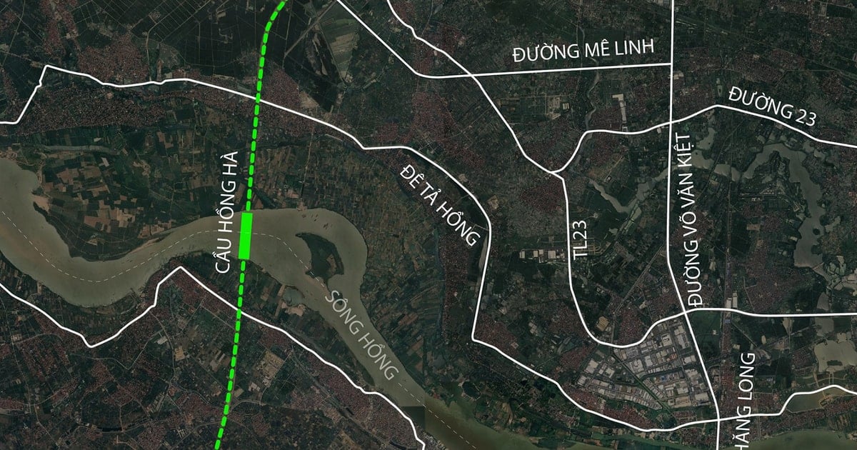 Cầu Hồng Hà 10.000 tỷ trên Vành đai 4 chính thức thi công