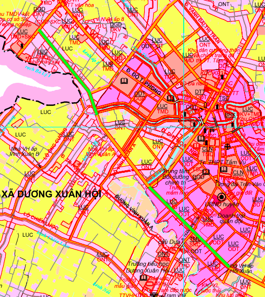 Schema de planificare a noului drum care intersectează canalul Ba Ly 3.