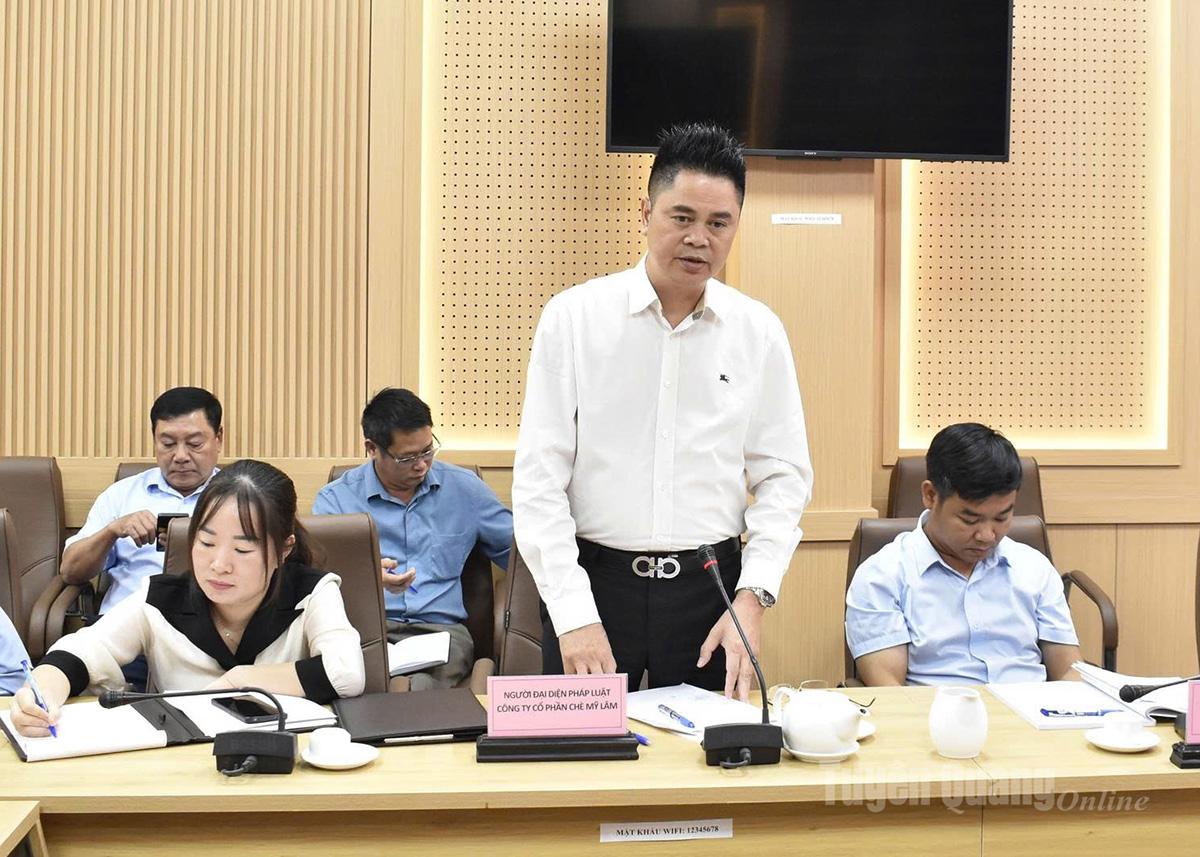 ថ្នាក់ដឹកនាំក្រុមហ៊ុនមូលបត្រ My Lam Tea បានរាយការណ៍អំពីលទ្ធផលផលិតកម្ម និងអាជីវកម្ម និងការងារបោសសម្អាតទីតាំង។