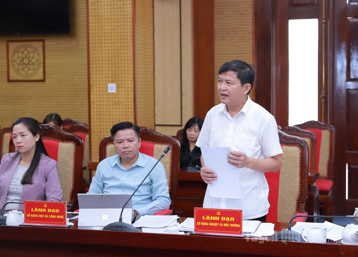 ថ្នាក់ដឹកនាំមន្ទីរកសិកម្ម និងបរិស្ថានបានចែករំលែកនូវសកម្មភាពមួយចំនួននៃការអនុវត្តវិទ្យាសាស្ត្រ និងបច្ចេកវិទ្យាក្នុងវិស័យកសិកម្មរបស់ខេត្ត។