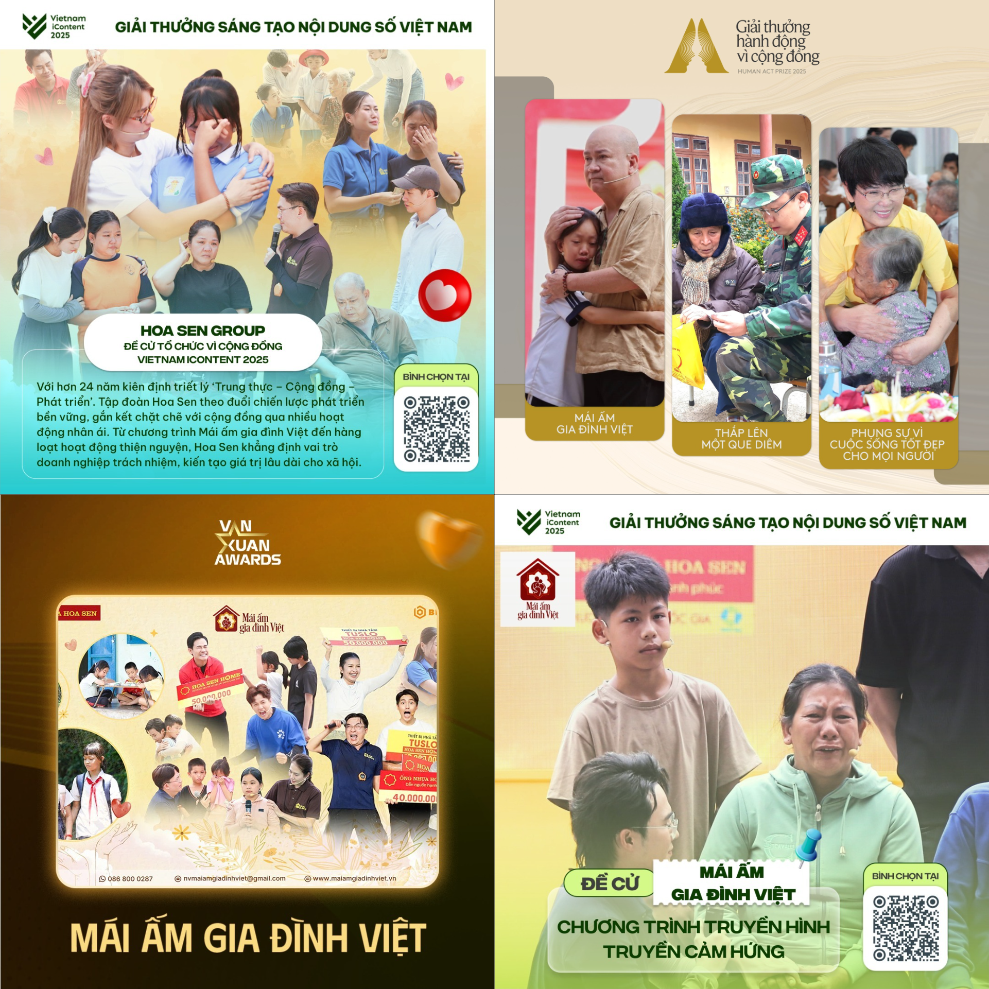 “Vietnamese Family Home” ได้รับการเสนอชื่อเข้าชิงรางวัลอันทรงเกียรติในหมวดหมู่ชุมชนมากมาย