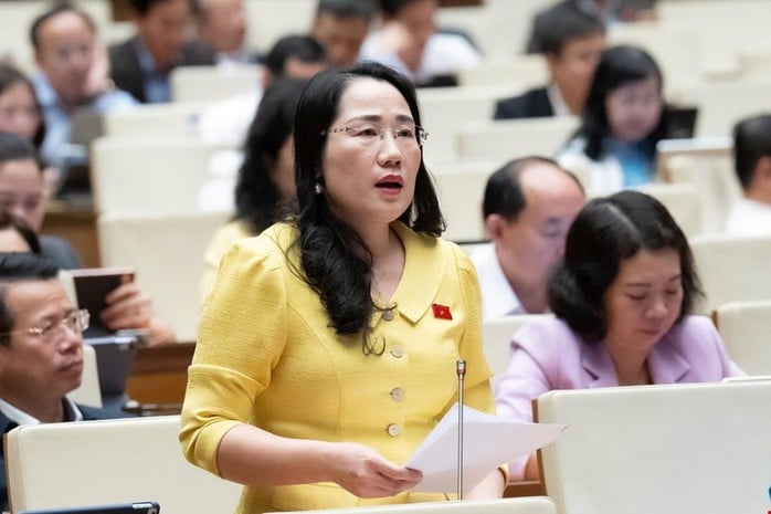 - Foto 1. Đại biểu Nguyễn Thị Thủy phát biểu một số vấn đề về sách giáo khoa. Ảnh: Phạm Thắng - Ảnh 1.