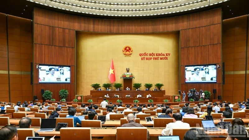 ទិដ្ឋភាពនៃសម័យប្រជុំរដ្ឋសភា។ (រូបថត៖ DUY LINH)