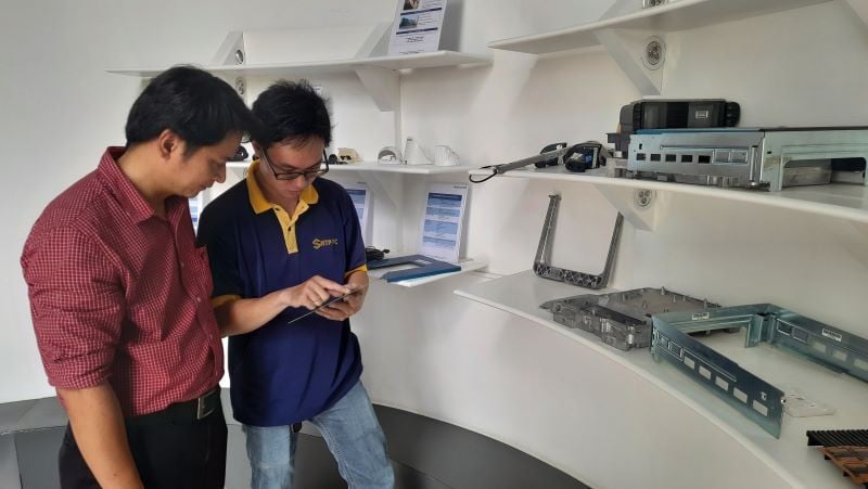 Utstillingslokale for mikrochip-produkter i Ho Chi Minh-byen Hi-Tech Park.