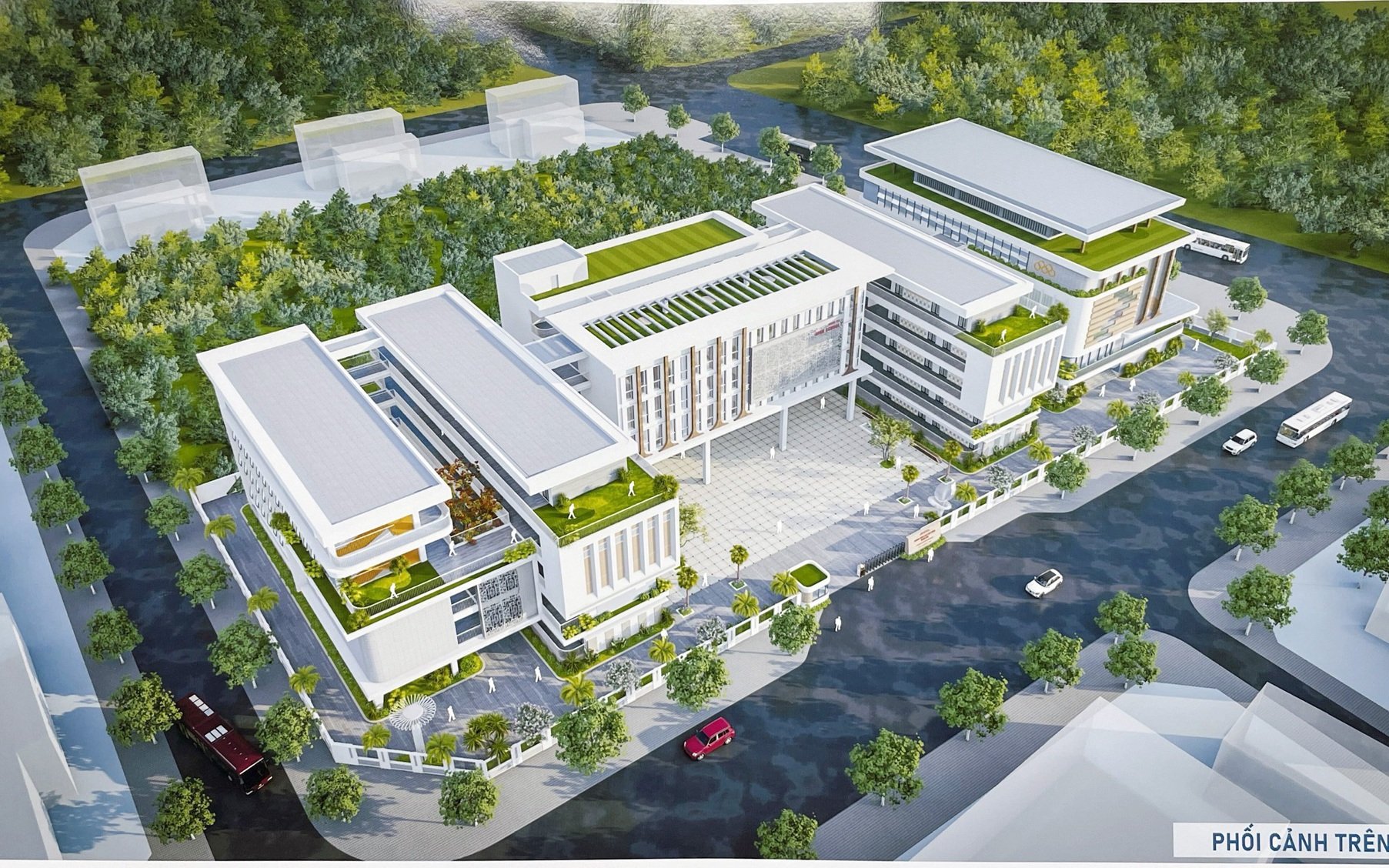 Phối cảnh tổng thể Dự án Trường THPT Đỗ Mười