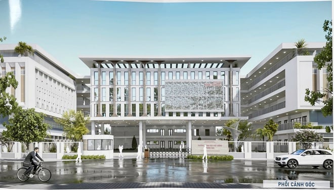 Un alt liceu spațios, modern și sincron în cartierul Yen So - Fotografia 10. Thêm một trường THPT khang trang, hiện đại, đồng bộ tại phường Yên Sở- Ảnh 10.