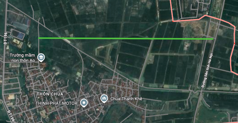 Podrobná mapa paralelních tras na Google Map v obci Lac Dao.