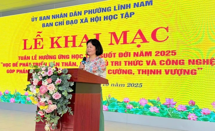 Phường Lĩnh Nam phát động “Tuần lễ hưởng ứng học tập suốt đời năm 2025”- Ảnh 1.