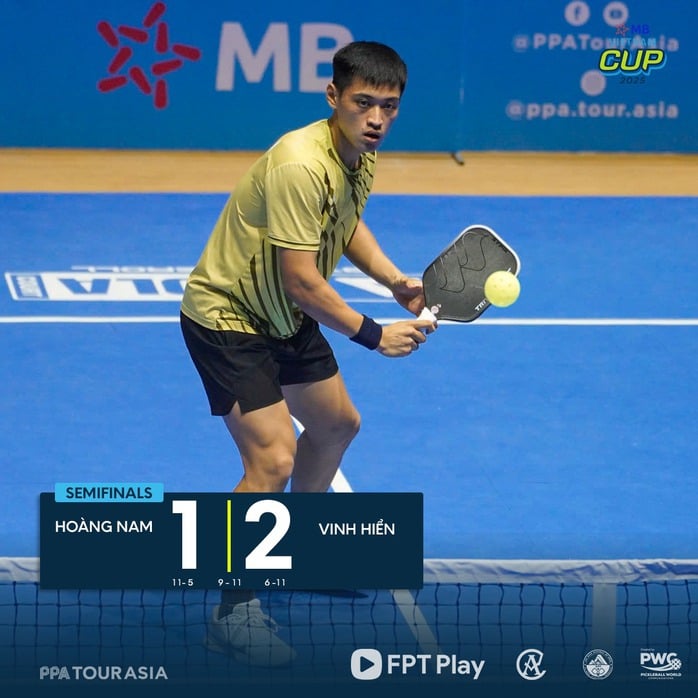 Vinh Hiển loại Lý Hoàng Nam, chung kết Pickleball Vietnam Cup thành 