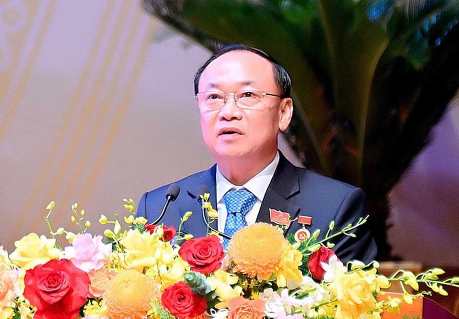Thượng tướng Thái Đại Ngọc-Ủy viên Trung ương Đảng, Phó Tổng Tham mưu trưởng QĐND Việt Nam phát biểu nhận nhiệm vụ Bí thư Tỉnh ủy Gia Lai. Ảnh: Đức Thụy
