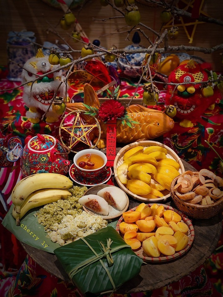 អង្ករបៃតងគឺជាមុខម្ហូបដែលមិនអាចខ្វះបាននៅលើថាសពិធីបុណ្យពាក់កណ្តាលរដូវស្លឹកឈើជ្រុះ។ (រូបថត៖ Cherry Ly)