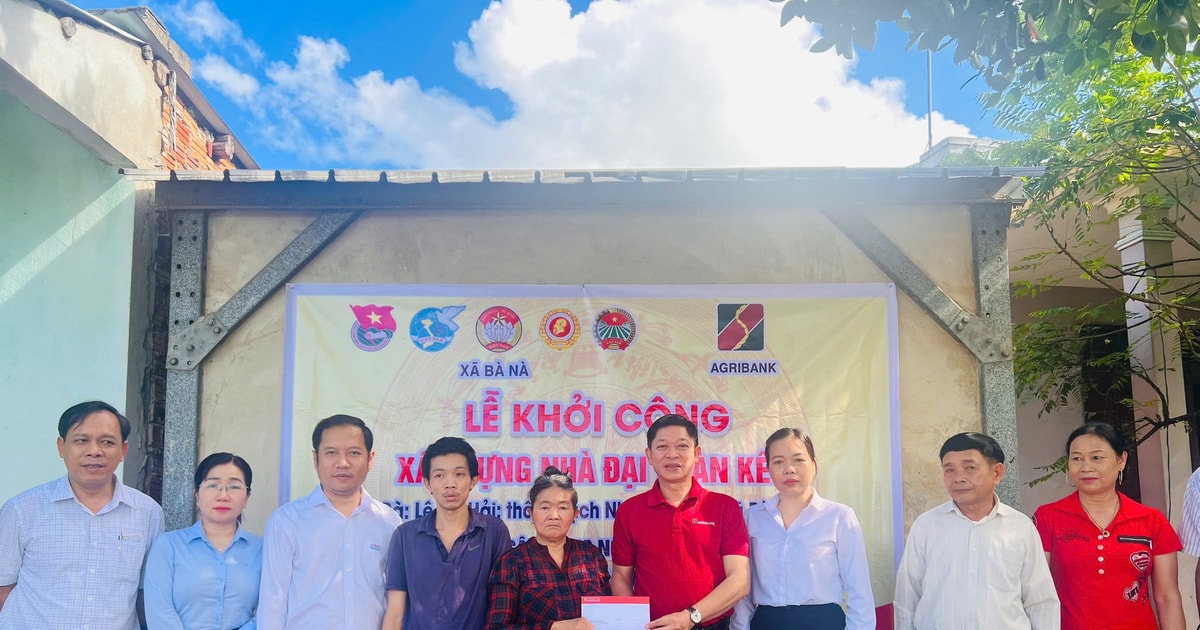 Mặt trận và doanh nghiệp xây nhà mới cho hộ khó khăn tại xã Bà Nà