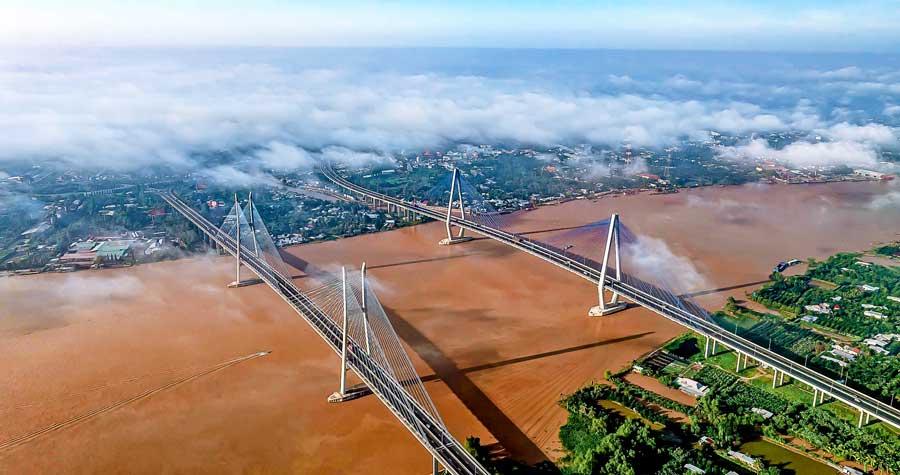 ការងារសំខាន់ៗចរាចរណ៍ជាតិឆ្លងកាត់ខេត្តបាននិងកំពុងដើរតួនាទីយ៉ាងសំខាន់ក្នុងការអភិវឌ្ឍន៍សេដ្ឋកិច្ចសង្គមរបស់ខេត្ត។ រូបថត៖ NGO ANH KHOA