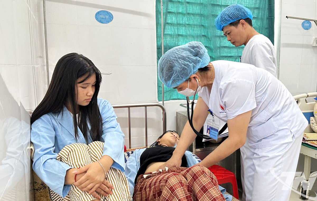 Some students are still being monitored for symptoms of abdominal pain, nausea, and fatigue.