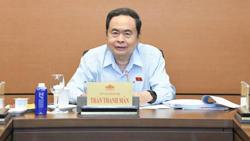 National Assembly Chairman Tran Thanh Man speaks at the National Assembly leadership meeting. (Photo: LAM HIEN)