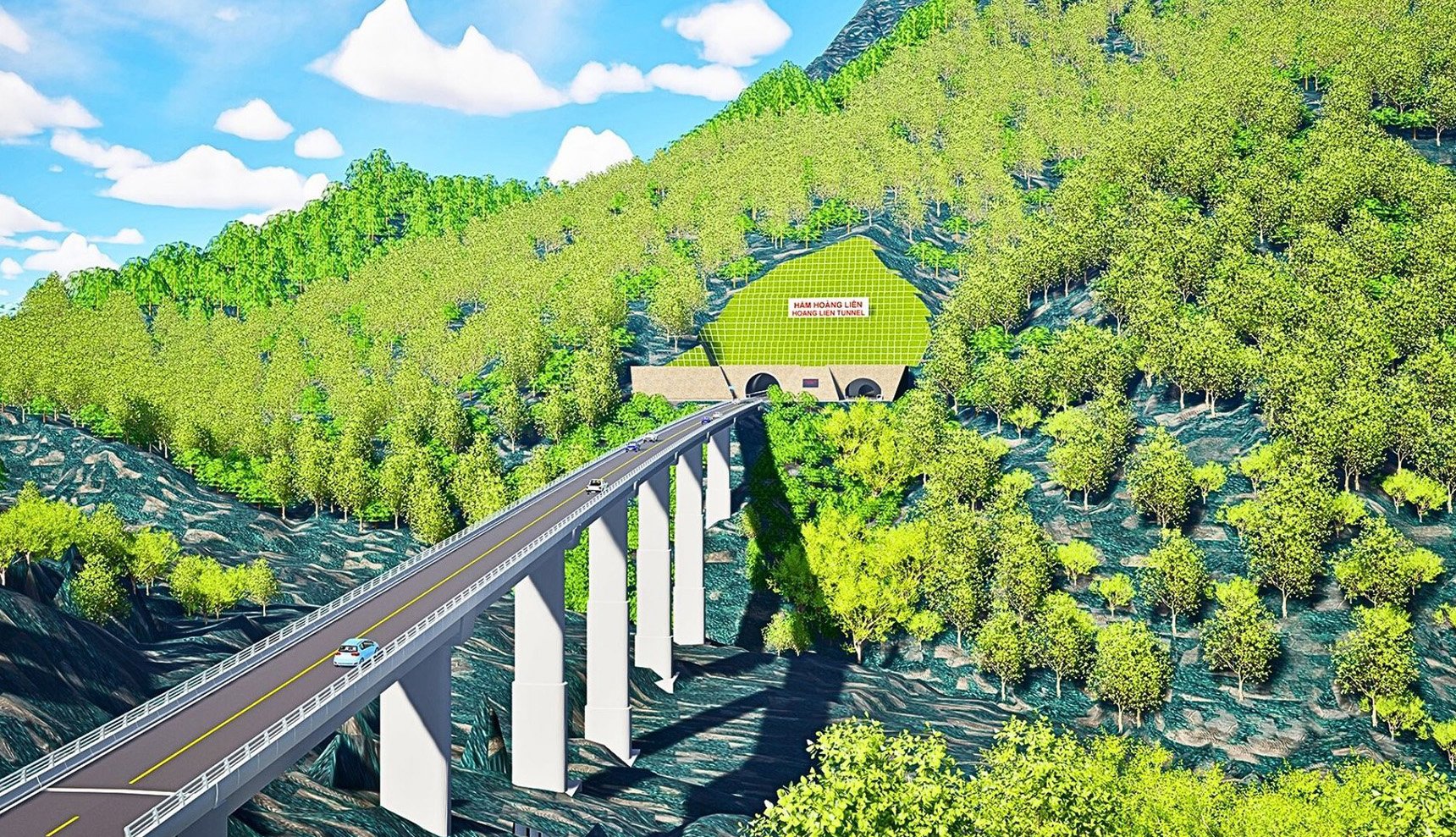 A construção do túnel Hoang Lien está prevista para começar no final de 2025 e, após a conclusão, fortalecerá as ligações de tráfego entre Lai Chau e Sa Pa (província de Lao Cai). Foto ilustrativa. Dự án hầm đường bộ Hoàng Liên dự kiến khởi công cuối năm 2025, hoàn thành sẽ tăng cường kết nối giao thông Lai Châu - Sa Pa (tỉnh Lào Cai). Ảnh minh họa.