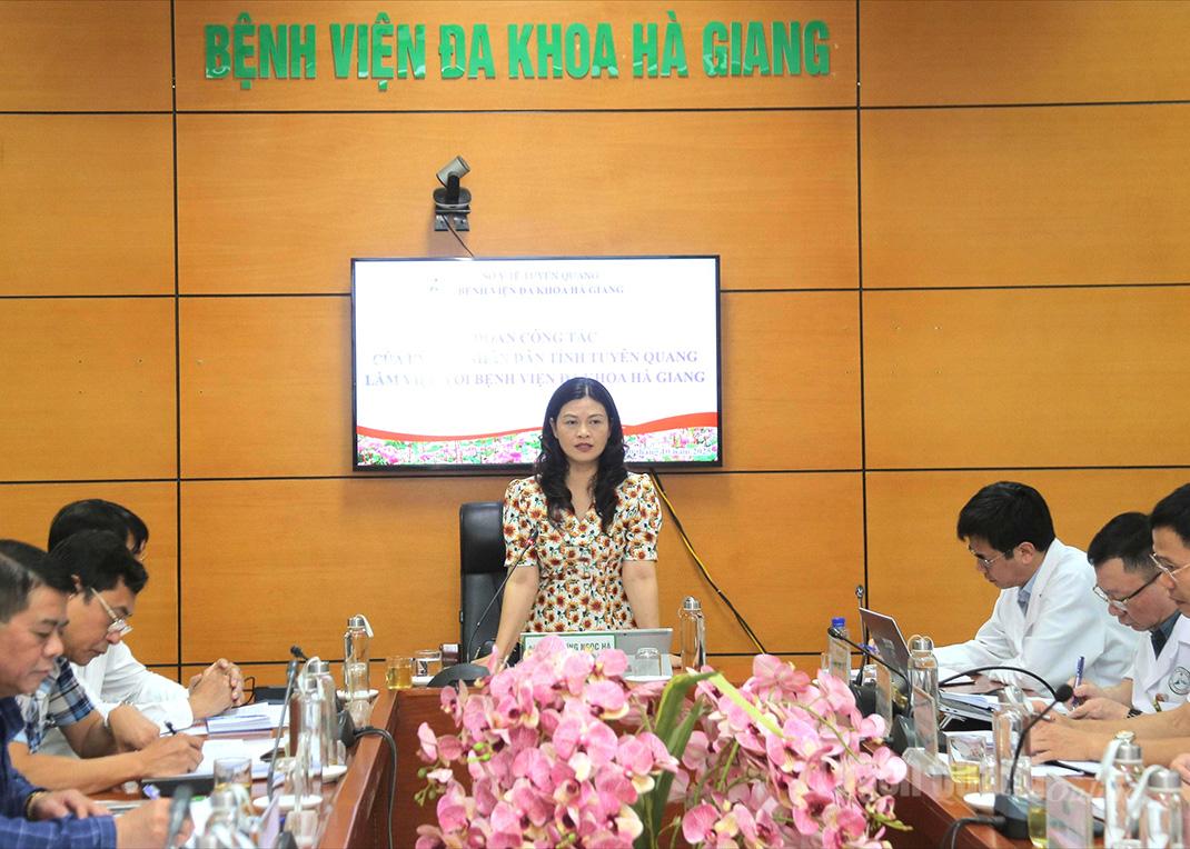 Phó Chủ tịch UBND tỉnh Vương Ngọc Hà kết luận buổi làm việc.