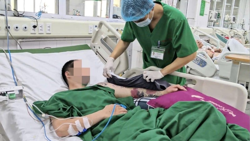 De patiënt had een compartimentsyndroom in de linkerarm.