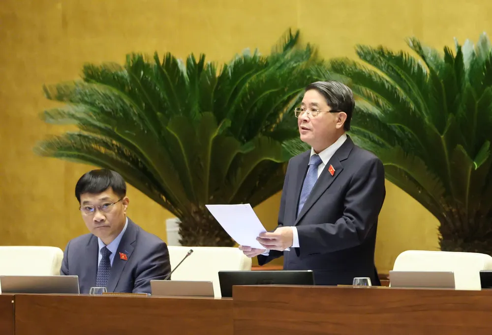 Nestleder i nasjonalforsamlingen, Nguyen Duc Hai, ledet diskusjonen. Foto: QUANG PHUC