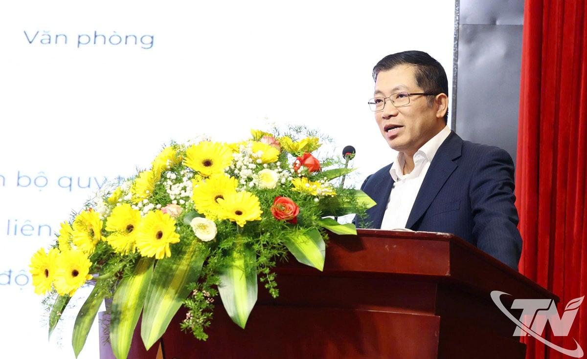 Pressavdelningens chef Luu Dinh Phuc delade med sig av sina tankar vid seminariet.