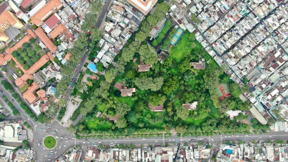 Tomt nr. 1 Ly Thai To Street, Vuon Lai-distriktet (HCMC) sett ovenfra. Foto: HOANG HUNG