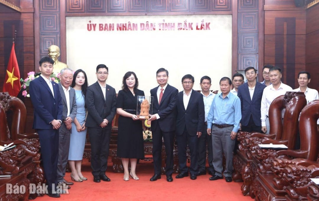 Wakil Sekretaris Komite Partai Provinsi, Ketua Komite Rakyat Provinsi Ta Anh Tuan memimpin sesi kerja dengan Pacific Construction Group.