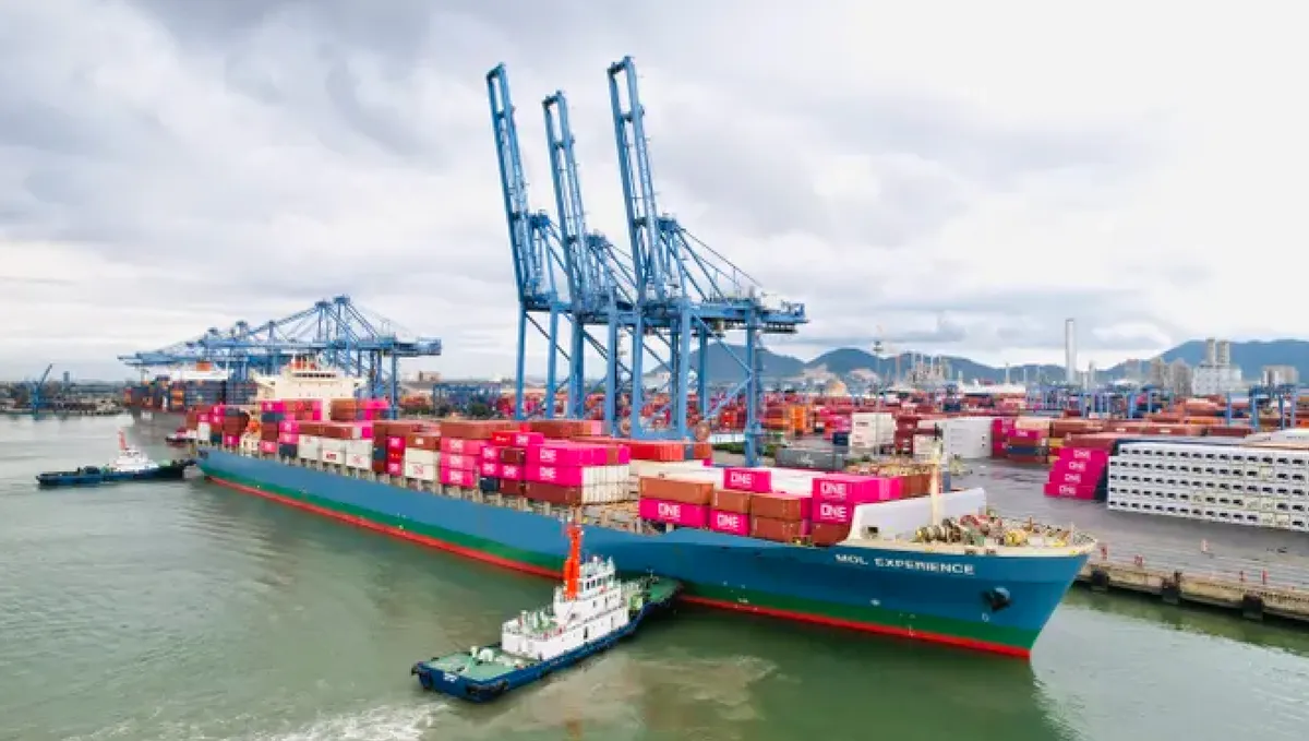 Tân Cảng – Cái Mép đón chuyến tàu đầu tiên kết nối Việt Nam – Brazil - Ảnh 1.