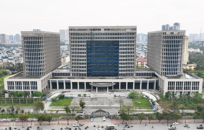 A Külügyminisztérium új székházának homlokzata a hanoi Le Quang Dao utcában.