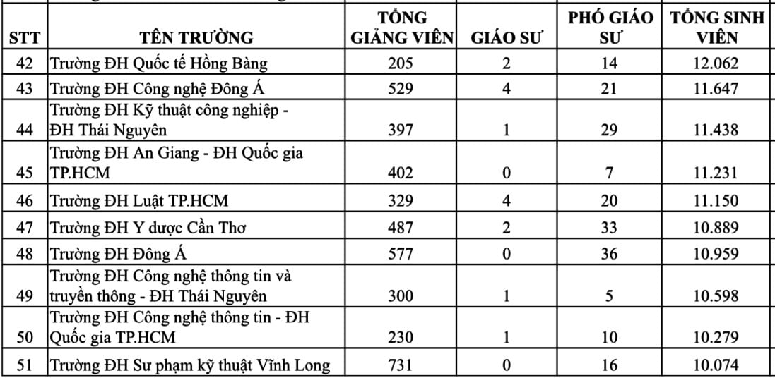 Cơ sở giáo dục ĐH nào có nhiều giáo sư, phó giáo sư nhất? - Ảnh 6.