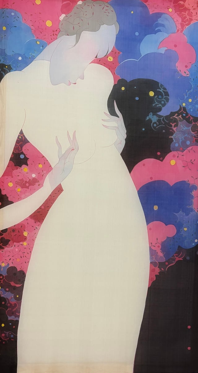 Bui Tien Tuan förvandlas med siden - Foto 2. Bùi Tiến Tuấn biến hóa với lụa- Ảnh 2.