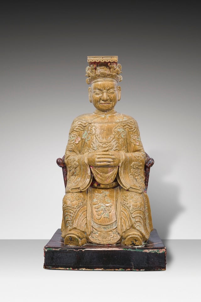 'Bí ẩn' bộ tượng Tam Quan Đại Đế thờ 3 quyền năng vũ trụ: thiên, địa, thủy - Ảnh 1.